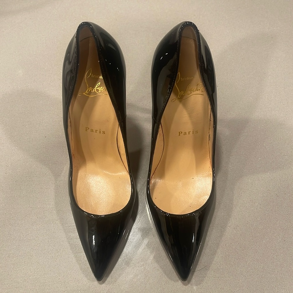 Christian Louboutin So Kate Black Patent Pointed-Toe